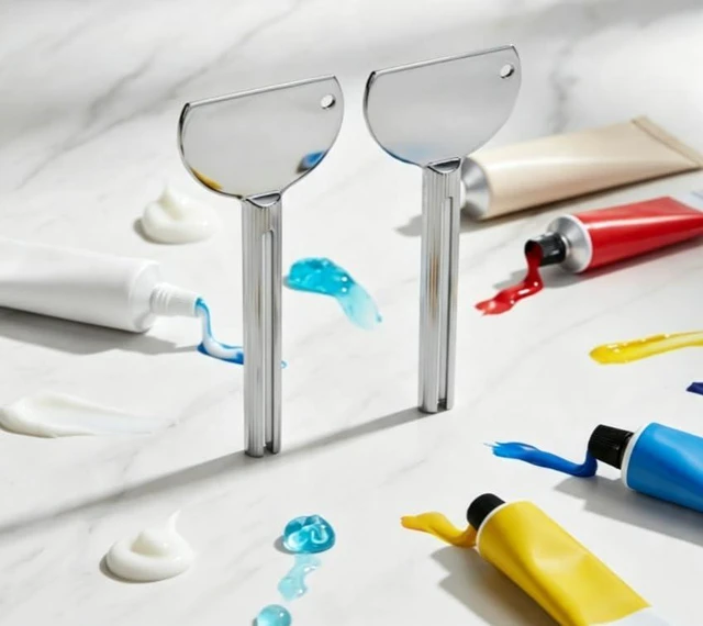 Alt view image 5 of 6 - 2Pcs Silver Stainless Steels Metal Tube Squeezer Keys Salon Toothpaste Tube Squeezers Toothpaste Roller,Rolling Toothpaste Squeezer,Bathroom Safety, Aids and Accessories