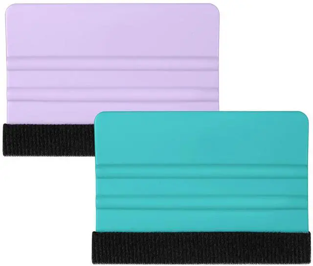 Main image of Felt Squeegee for Vinyl Tint Squeegees Tool Wrap Squeegie Plastic Peel and Stick Wallpaper Kit Small Tools for Car Window Decal Installation 2 Pcs
