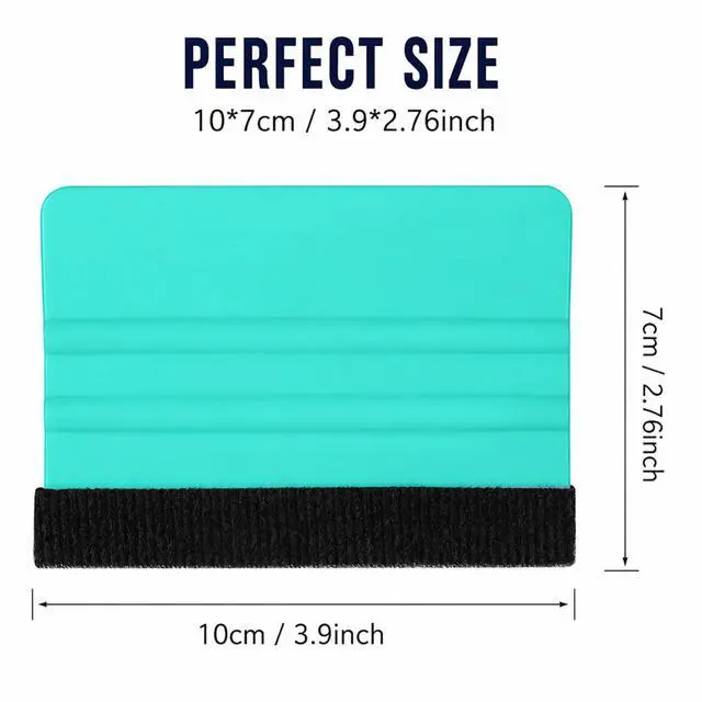 Alt view image 2 of 7 - Felt Squeegee for Vinyl Tint Squeegees Tool Wrap Squeegie Plastic Peel and Stick Wallpaper Kit Small Tools for Car Window Decal Installation 2 Pcs