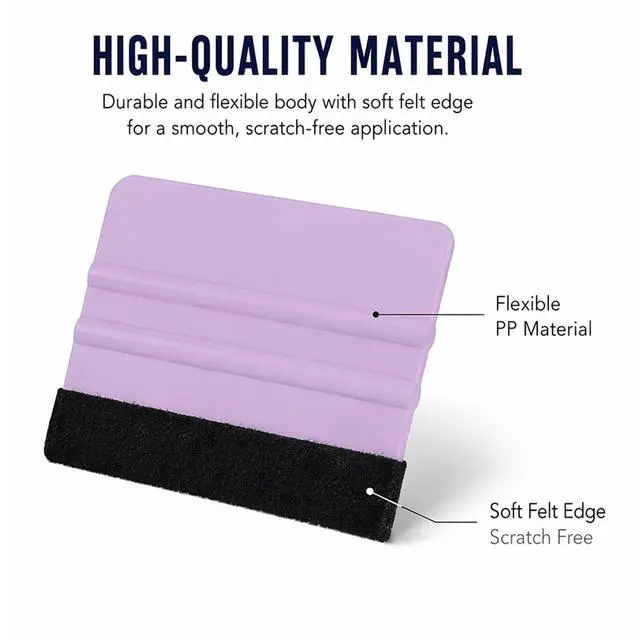 Alt view image 7 of 7 - Felt Squeegee for Vinyl Tint Squeegees Tool Wrap Squeegie Plastic Peel and Stick Wallpaper Kit Small Tools for Car Window Decal Installation 2 Pcs