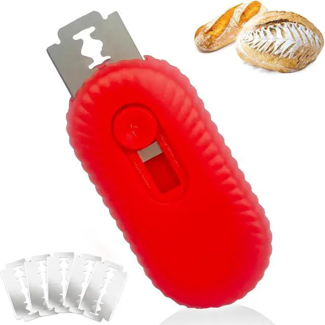 Main image of Bread Lame Dough Scoring Tool,Retractable Sourdough Scoring Tool with Stainless Steel Blade for Bread Baking, Cooking Supplies Accessories (RED)
