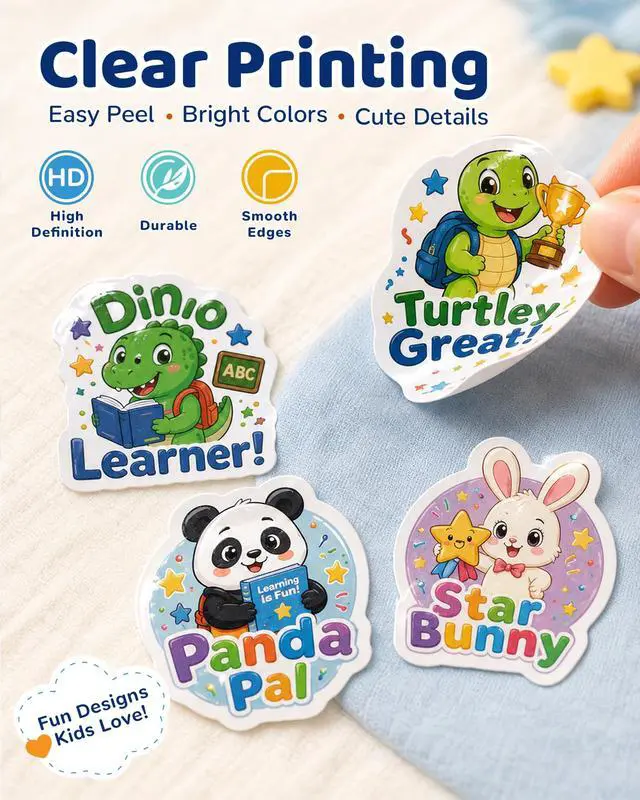 Alt view image 5 of 7 - JCFIRE 100PCS Back to School Stickers for Kids Teacher Supplies | Cute Waterproof Vinyl Reward Stickers for Classroom Decor, Teacher Must Haves & School Supplies for Kids