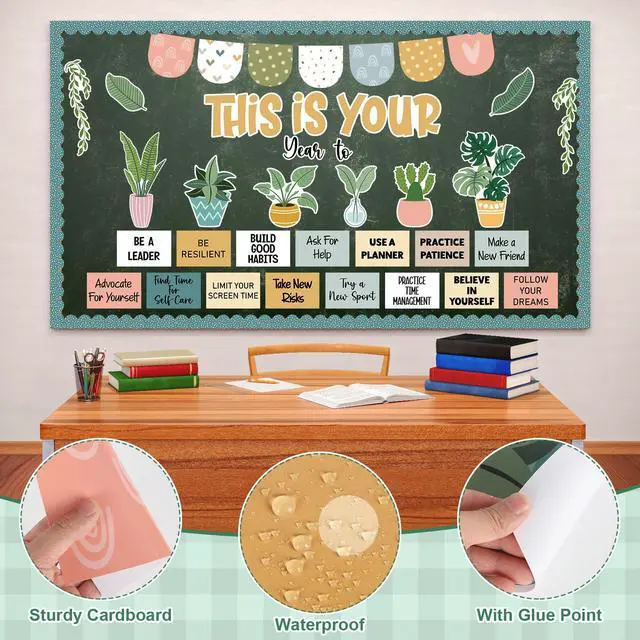 Alt view image 3 of 7 - Classroom Bulletin Board Decorations Set, Growth Mindset Classroom Decor, SEL Positive Affirmation Posters, Motivational Bulletin Board School Wall Decor for Students, Elementary Teacher Supplies