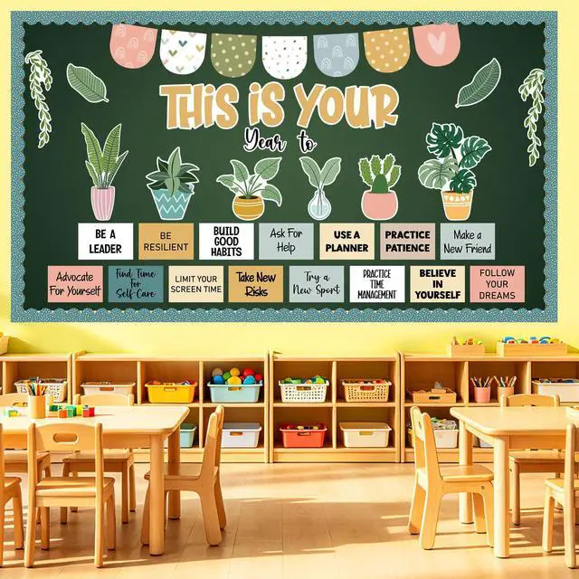 Alt view image 6 of 7 - Classroom Bulletin Board Decorations Set, Growth Mindset Classroom Decor, SEL Positive Affirmation Posters, Motivational Bulletin Board School Wall Decor for Students, Elementary Teacher Supplies