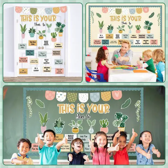 Alt view image 7 of 7 - Classroom Bulletin Board Decorations Set, Growth Mindset Classroom Decor, SEL Positive Affirmation Posters, Motivational Bulletin Board School Wall Decor for Students, Elementary Teacher Supplies