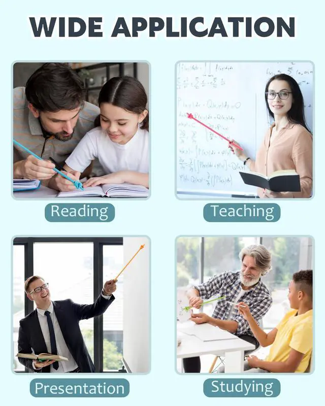Alt view image 6 of 7 - Dumero 10pcs Finger Pointer for Classroom, Reading Pointers for Kids, Hand Pointing Stick, Teaching Finger Class Pointer for Teachers, Classroom Teacher Must Haves Supplies Essentials