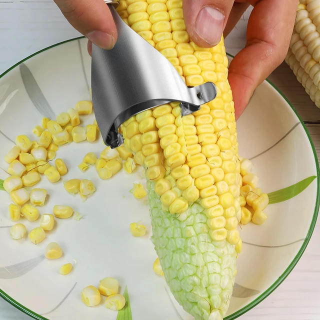 Alt view image 2 of 7 - Corn Stripper, 304 Stainless Steel Corn Peeler, Corn Kernel Remover Tool | Corn Stripper,Corn Peeler,Corn Kernel Remover,304 Stainless Steel,Kitchen Tool,Quickly Removing Corn Kernels from Cob