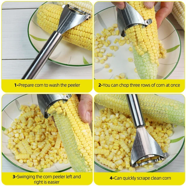 Alt view image 5 of 7 - Corn Stripper, 304 Stainless Steel Corn Peeler, Corn Kernel Remover Tool | Corn Stripper,Corn Peeler,Corn Kernel Remover,304 Stainless Steel,Kitchen Tool,Quickly Removing Corn Kernels from Cob