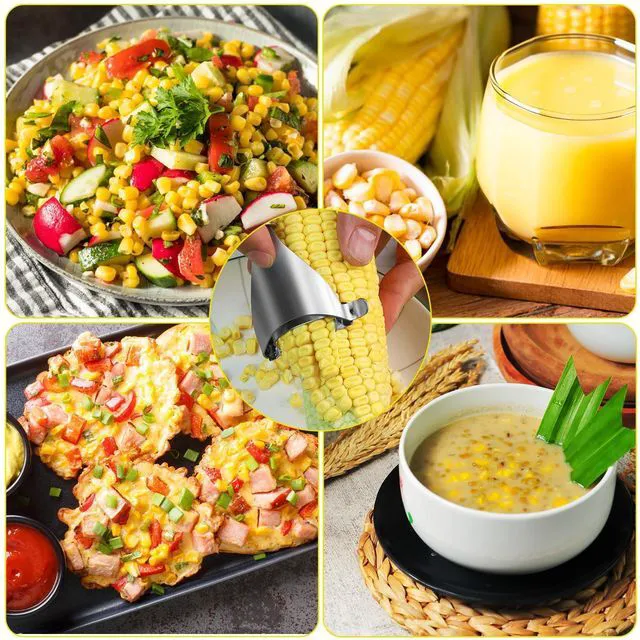Alt view image 7 of 7 - Corn Stripper, 304 Stainless Steel Corn Peeler, Corn Kernel Remover Tool | Corn Stripper,Corn Peeler,Corn Kernel Remover,304 Stainless Steel,Kitchen Tool,Quickly Removing Corn Kernels from Cob