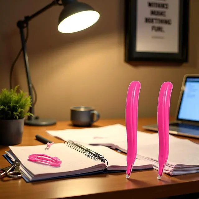 Alt view image 2 of 7 - 2 Pcs Pink Portable Staple Remover, Staple Puller Tool Magnetic Head Staple Removal Tool Handheld Staple Puller, Pen Type Staple Remover Binding Supplies School Office Home