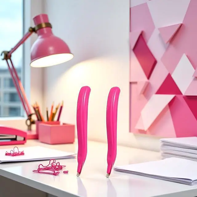 Alt view image 3 of 7 - 2 Pcs Pink Portable Staple Remover, Staple Puller Tool Magnetic Head Staple Removal Tool Handheld Staple Puller, Pen Type Staple Remover Binding Supplies School Office Home
