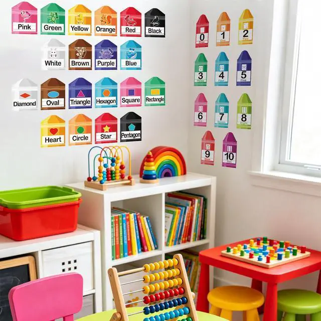 Alt view image 7 of 7 - Crayon Alphabet Bulletin Board Set 57Pcs Crayon Alphabet Letters for Wall ABC Number 0-20 Classroom Wall Decorations for Back to School Kindergarten Elementary Classroom Nursery Homeschool Teacher Sup