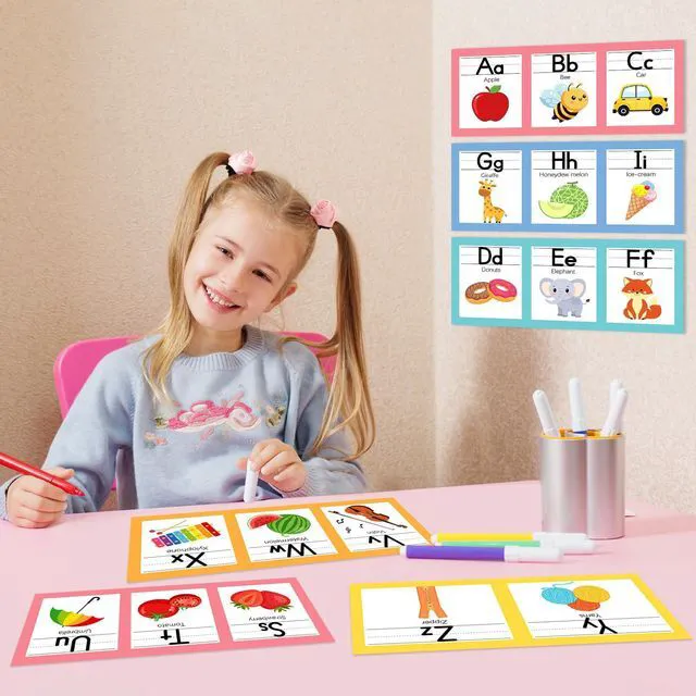 Alt view image 7 of 7 - 6"x14" Pastel Alphabet Number Line for Classroom Wall Decorations, ABC Letter Line Posters Bulletin Board Decor Set, Back to School Kindergarten Preschool Teacher Must Haves Supplies (Colorful)