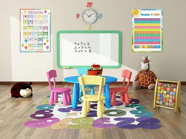 Alt view image 2 of 7 - Hoblynth Number and Alphabet Chart Poster for Classroom Decorations Teaching Chart for Bulletin Board Decorations Back To School Teacher Supplies