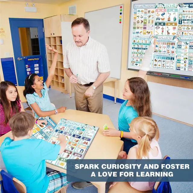 Alt view image 5 of 7 - YIYDONG 16 Phonics Posters for Classroom - Learning Posters for Sound Wall Phonics Digraphs Blends Syllable Types Vowel Sounds Poster for Kindergarten, Elementary, Homeschool Supplies (Boho)