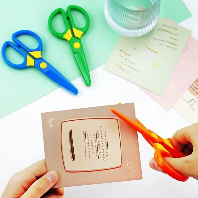 Alt view image 3 of 6 - JIALEEY Plastic Child-Safe Scissor Set, Toddlers Training Scissors, Pre-School Training Scissors and Children Art Supplies3pcs