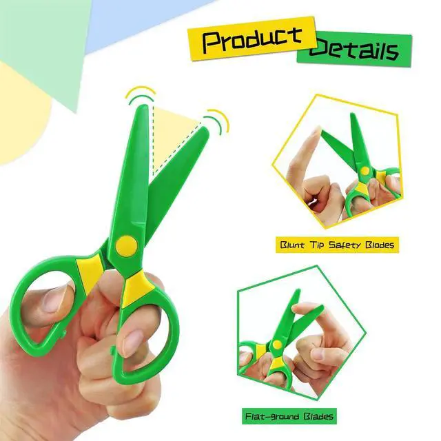 Alt view image 4 of 6 - JIALEEY Plastic Child-Safe Scissor Set, Toddlers Training Scissors, Pre-School Training Scissors and Children Art Supplies3pcs