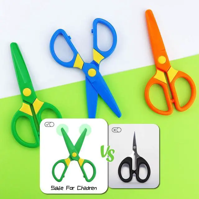 Alt view image 5 of 6 - JIALEEY Plastic Child-Safe Scissor Set, Toddlers Training Scissors, Pre-School Training Scissors and Children Art Supplies3pcs