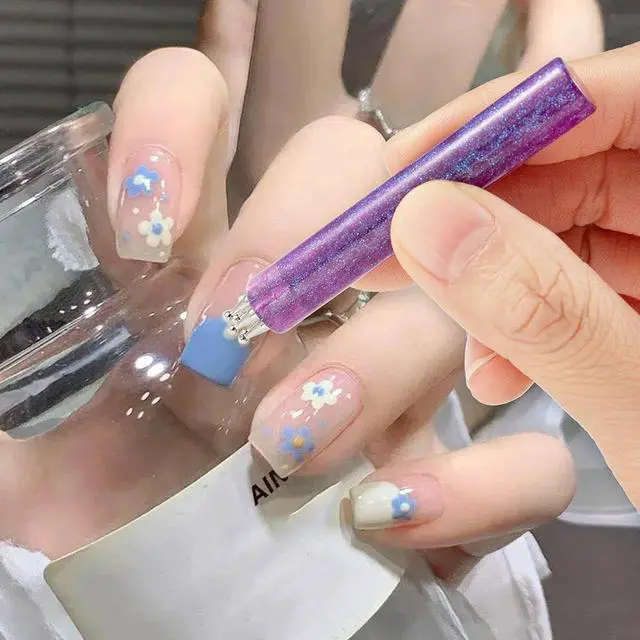 Alt view image 2 of 7 - 5 Petal Flower Nail Dotting Pen, 1.8mm Fine Tip, Nail Art Tool for Painting, Sculpting, Rhinestone DIY and Salon, 4 Pieces