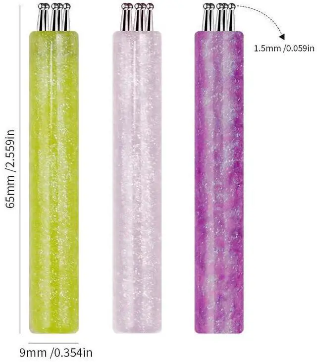 Alt view image 7 of 7 - 5 Petal Flower Nail Dotting Pen, 1.8mm Fine Tip, Nail Art Tool for Painting, Sculpting, Rhinestone DIY and Salon, 4 Pieces