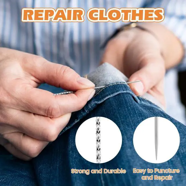 Alt view image 4 of 7 - 15 Pack Snag Repair Tool Set with 50 Positioning Pins, Snag Nab It Tool and Snag Repair Needles for Clothing, Knitwear, Curtains and Fabric,Leather Craft Sewing and Loose Thread Repair(0.03x2.36 Inch)