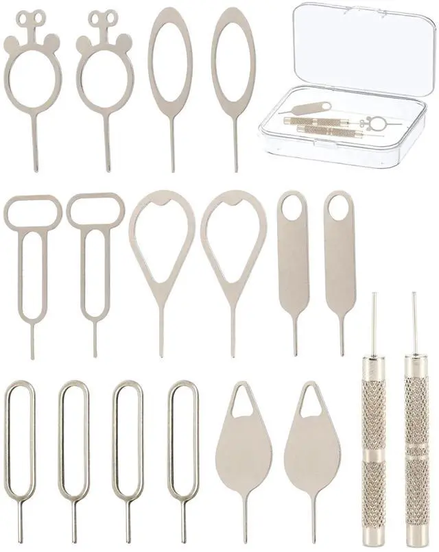 Main image of 18 Pack SIM Card Ejector Tools Kit, Phone Tray Opener Pin for Easy Removal, SIM Tray Opener Pin Key, Standard Key, Compatible with Most Phones, Tablets and Other Mobile Devices
