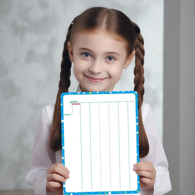 Alt view image 5 of 7 - 10 Packs Division Whiteboard Card, Double Sided Dry Erase Board Writable and Erasable Math Learning White Board for Kids, Students, Classroom and Home (Each Measures 12 x 9)