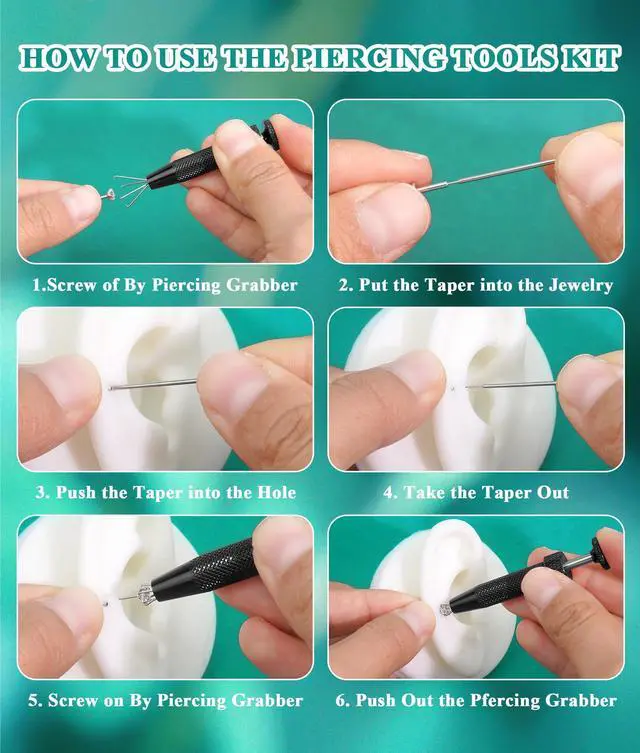 Alt view image 4 of 7 - 1pc Black Piercing Ball Grabber Tool for Jewelry Changing, Anti-Slip Grip | Stainless steel construction with secure handling for small jewelry parts, suitable for various piercing jewelry changes