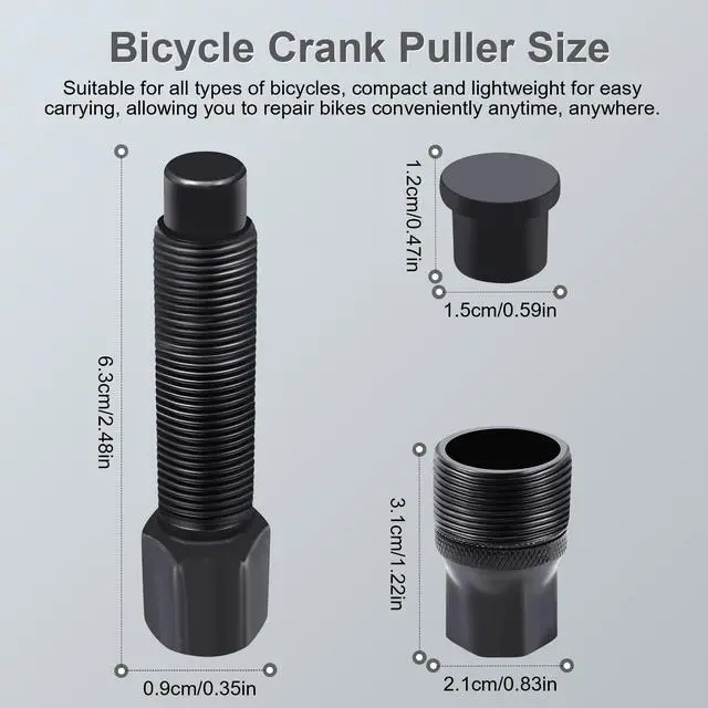 Alt view image 4 of 7 - Crank Puller, Premium Bike Crank Removal Tool | Crank Puller Bike Tool for Square Taper & Splined Cranks, Removes Crankset Arms for Cycling Repair & Bottom Bracket Service