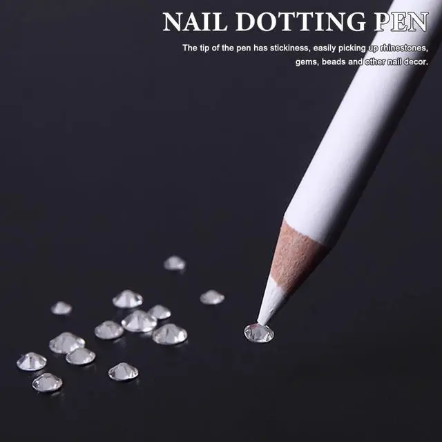 Alt view image 2 of 7 - Nail Dotting Pen 12 pack 6.69 in Rhinestone Picker Tool with Sticky Tip Dotting Tools for Nails Manicure Gems Beads and Nail Art Details
