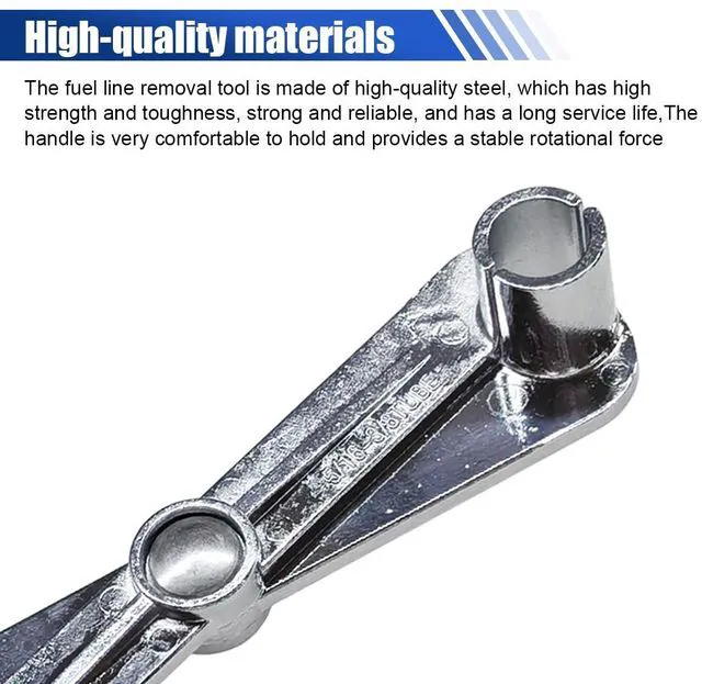 Alt view image 3 of 6 - Scissor Fuel Line Disconnect Tool, 5/16" and 3/8" Car Fuel Filter Quick Removal Tool, Heater A/C Line Securely Disconnect Wrench for Most Vehicle Models (2in1)