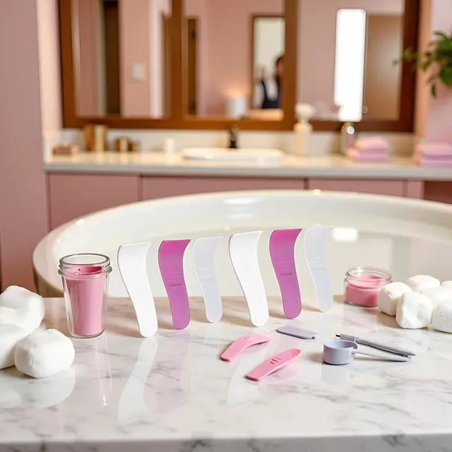 Alt view image 4 of 6 - 6 Pcs Random Color Portable Hair Wax Cleansing Spatulas Hair Waxing Removal Beauty Tools Non-Stick Wax Hair Removal Applicator Reusable Scraper Hard Sticks,Hair Removal Waxing Spatulas