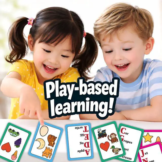 Alt view image 4 of 6 - Montessori-Inspired Reading Matching Game for Ages 4-6 | Match Words Preschool & Kindergarten Early Reading Games | Letter & Word Recognition | Picture & Word Matching 1-4 Players