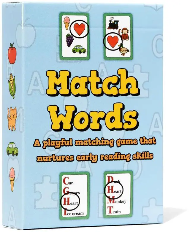 Alt view image 6 of 6 - Montessori-Inspired Reading Matching Game for Ages 4-6 | Match Words Preschool & Kindergarten Early Reading Games | Letter & Word Recognition | Picture & Word Matching 1-4 Players
