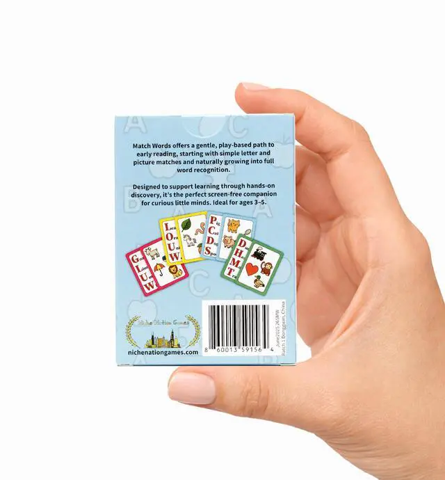 Alt view image 5 of 6 - Montessori-Inspired Reading Matching Game for Ages 4-6 | Match Words Preschool & Kindergarten Early Reading Games | Letter & Word Recognition | Picture & Word Matching 1-4 Players