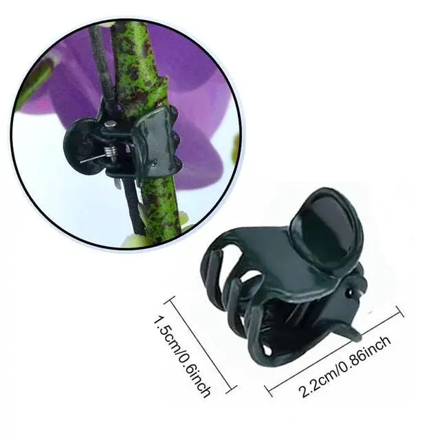 Alt view image 4 of 6 - Plants Orchid Support Clips Plant Clips Orchid Clips Flower Vine Clips for Supporting Stems Vines Stalks Climbing Plant Grow Upright 30PCS Tiny Size