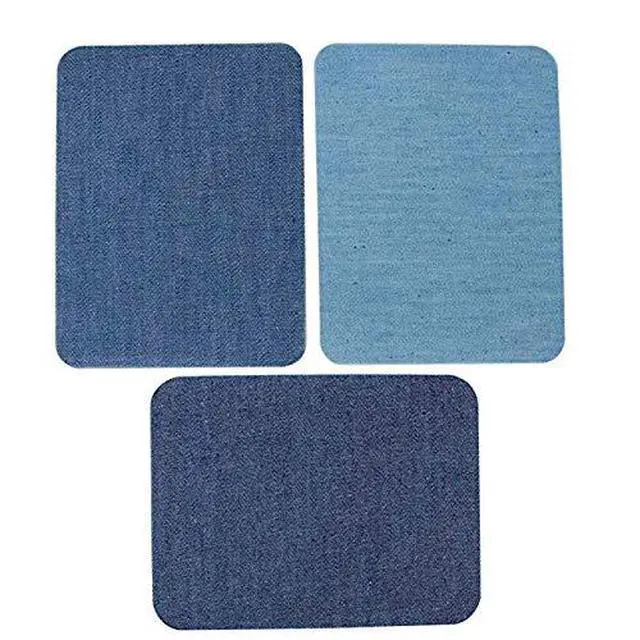 Alt view image 3 of 4 - Pack of 12pcs Iron On Denim Patches for Jeans Clothing Repair Elbow Pants Knees 4.9" X 3.7" Mix 3 Colors