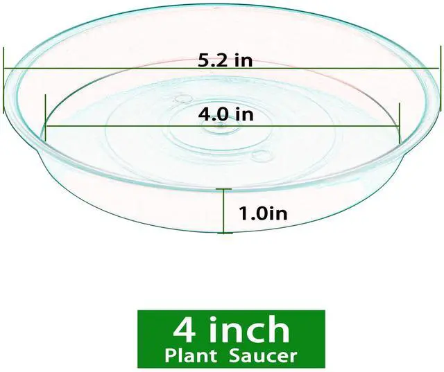 Alt view image 2 of 5 - 6 Pack Plastic Plant Saucer Planter Water Drip Tray, 4 5 6 7 8 9 10 11 12 inch, Heavy Sturdy Tray for Indoors Outdoor Plants, Flower Pot Saucers for Pots Base (4", Blue)
