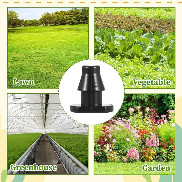 Alt view image 7 of 7 - 50 Pieces Drip Irrigation Goof Plug 1/4 Inch Drip Irrigation Connectors Barbed Drips Line Plugs End Plugs for Home Garden Tube Supplies Tubing Water Tubing Gardening Supplies Black
