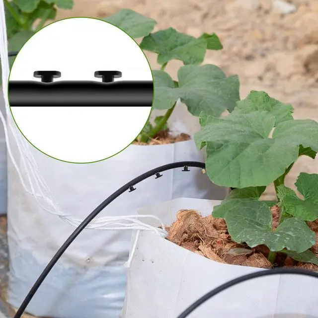 Alt view image 6 of 7 - 50 Pieces Drip Irrigation Goof Plug 1/4 Inch Drip Irrigation Connectors Barbed Drips Line Plugs End Plugs for Home Garden Tube Supplies Tubing Water Tubing Gardening Supplies Black