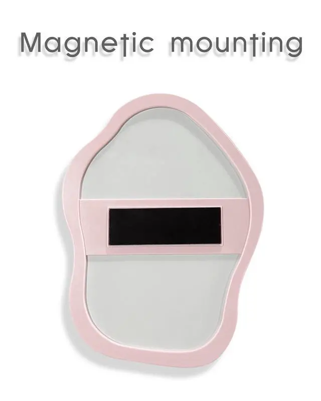 Alt view image 5 of 6 - Magnetic Locker Mirror, 8.66 x 6.3 Cute MirrorSuitable for School lockers, bathrooms, Home refrigerators, Locker Accessories, Shop toolboxes or Office cabinetsPink