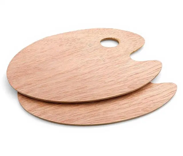 Main image of Paint Palette, 2PCS Wooden Paint Tray Palettes | Artist Pallet for Students, Kids, Paint Holder, DIY Craft Class, Painting