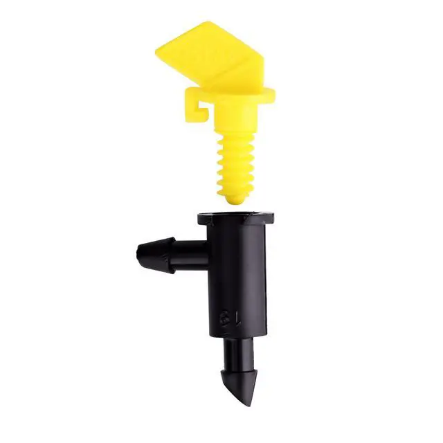 Alt view image 2 of 6 - 4 GPH Take-A-Part Flag Dripper, Drip Irrigation Emitters for Drip Irrigation Gardening Systems, 10-Pack, Black/Yellow