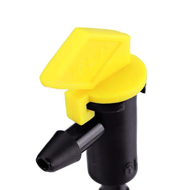 Alt view image 4 of 6 - 4 GPH Take-A-Part Flag Dripper, Drip Irrigation Emitters for Drip Irrigation Gardening Systems, 10-Pack, Black/Yellow