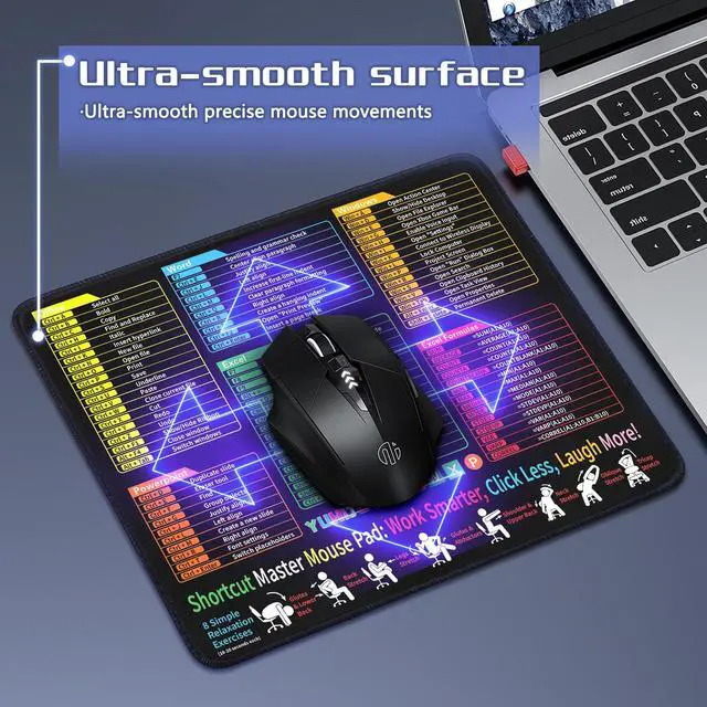 Alt view image 6 of 7 - Excel Cheat Sheet Desk Pad - Mouse Pad - Excel Cheat Sheet Desk Mat, Non-Slip Base Mousepad Suitable for Office, Computer Games, Desk Mat and More (11.8" x 9.84")