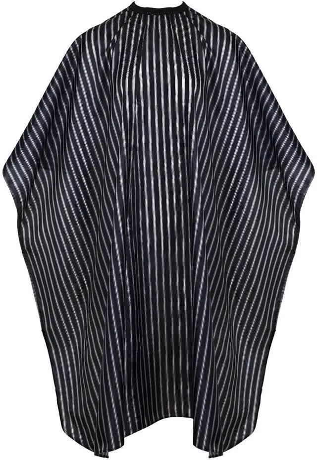 Main image of Hair Cutting Cape Professional Barber Cape with Adjustable Neckline | Stripe Hairdresser Apron, Watertight Polyester, Easy Clean, Adjustable Closure, Home Salon Barber Supplies