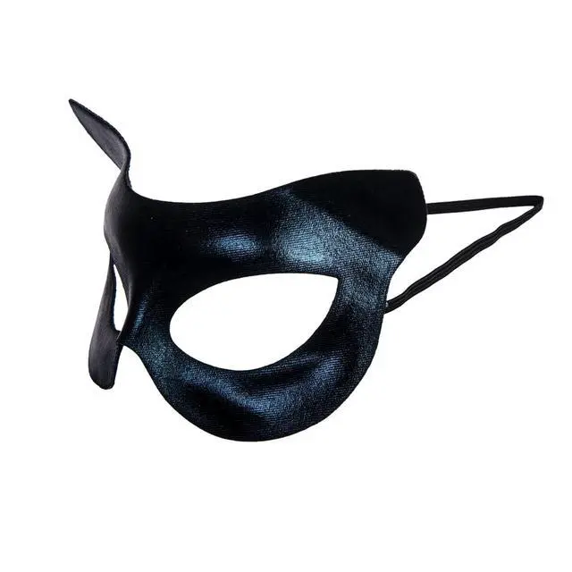 Alt view image 3 of 4 - Women Cat Mask Black Cat Mask Half Face Cat Masks for Halloween Party Cosplay Costume Props Party Accessory
