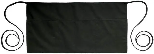 Main image of 1P Black Server Apron with 3 Pockets, Short Waist Waitress Apron | Polyester Short Waiter Apron with 3 Deep Pockets, Great for Restaurant Servers, Bartenders, Hosts, Baristas