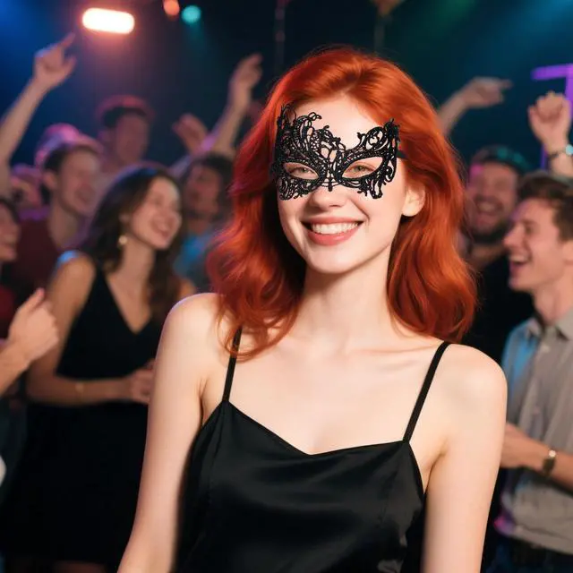 Alt view image 5 of 7 - Prasacco Masquerade Mask for Women, Venetian Lace Eye Masks Black Masquerade Mask for Halloween Mardi Gras Carnival Costume Party