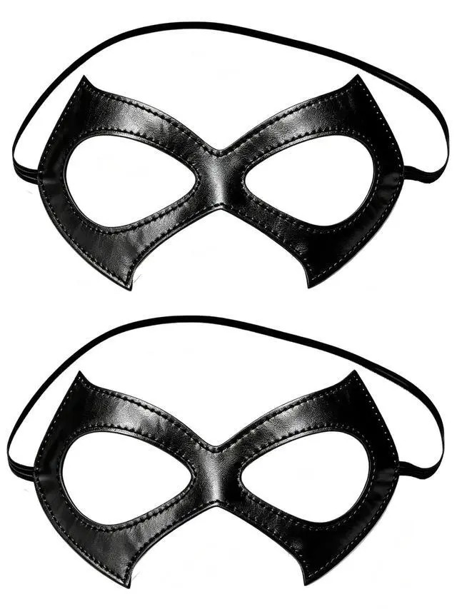 Alt view image 4 of 7 - 2PCS Masquerade Masks for Women Men Halloween Cosplay Costume Accessories